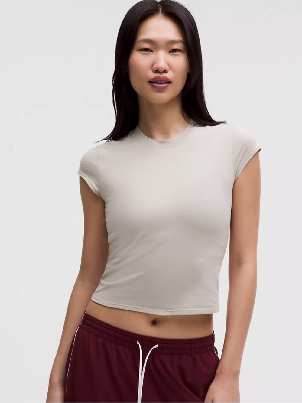 lululemon organic cotton baby tee Crop Top